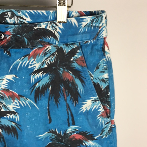 M.NII Makaha Mens Palm Trees Lined Swim Shorts/Trunks Runs 32” Inches - Picture 9 of 10